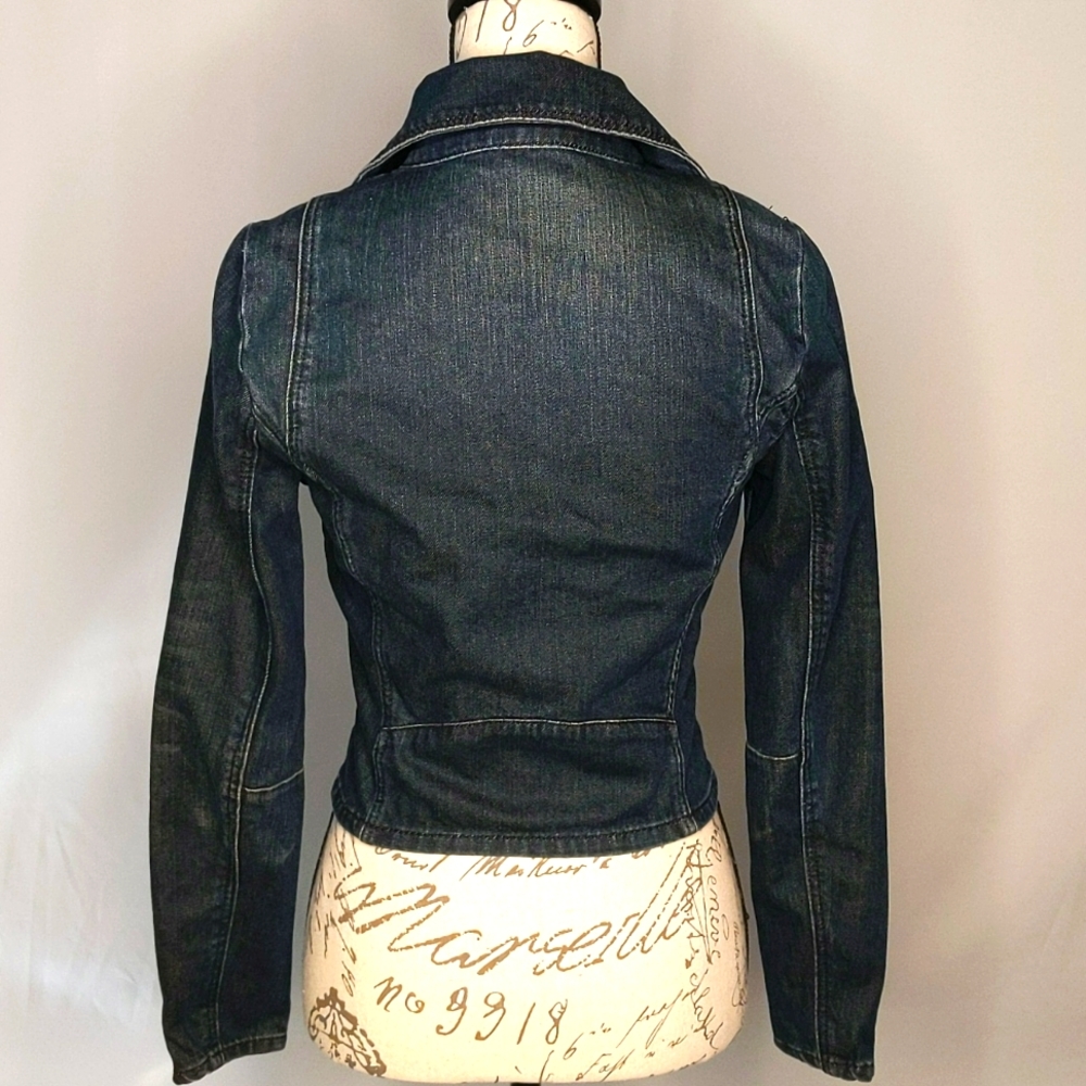 MANGO JEANS Moto Denim Jacket - Picture 3 of 13